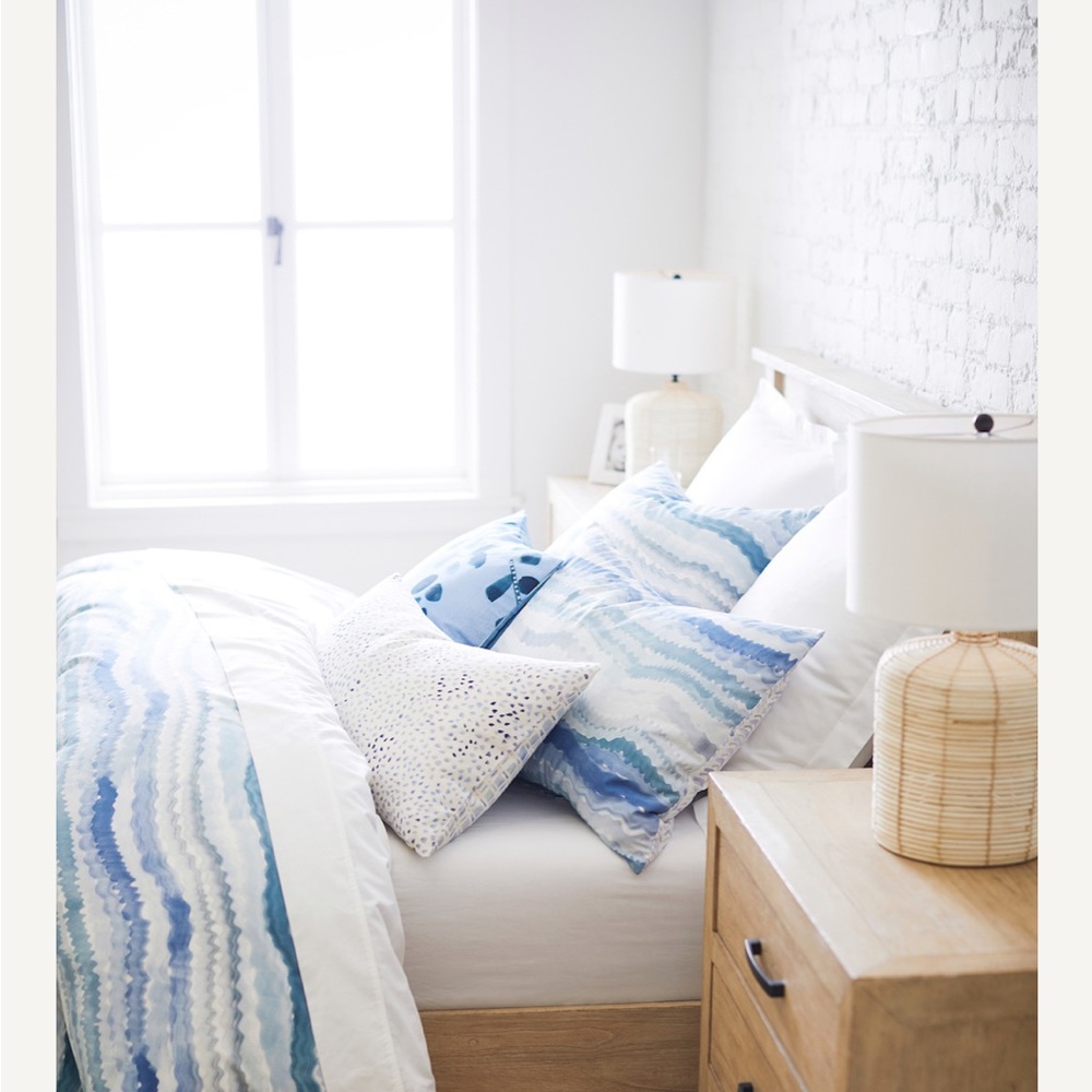 Pottery Barn- Rebecca Atwood Surf Organic King Pillow Shams (Set of 2)